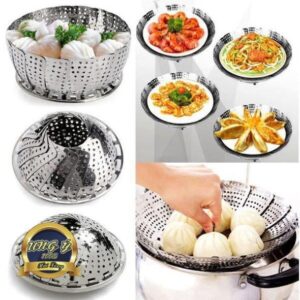 Rổ Hấp 3 Chân Xếp Gọn 23cm