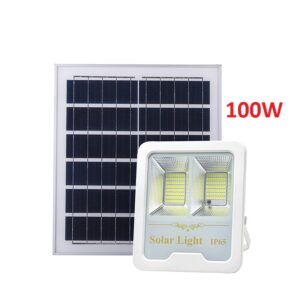 Đèn Pha Năng Lượng Mặt Trời 2 Khoang 100W (hàng Cty) Sáng Trắng///DL///1///H