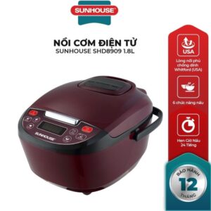 Nồi cơm điện SUNHOUSE SHD8909. 1.8L (Lít). hàng đặt trong ngày