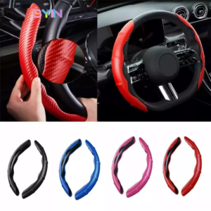 Ốp vô lăng 2 mảnh da lộn/vân carbon nhiều màu