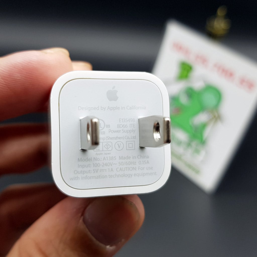 Củ Sạc iPhone 2 chấu Logo Táo ZIN Chính Hãng Theo Máy A1385 – Shop Tí Chuột