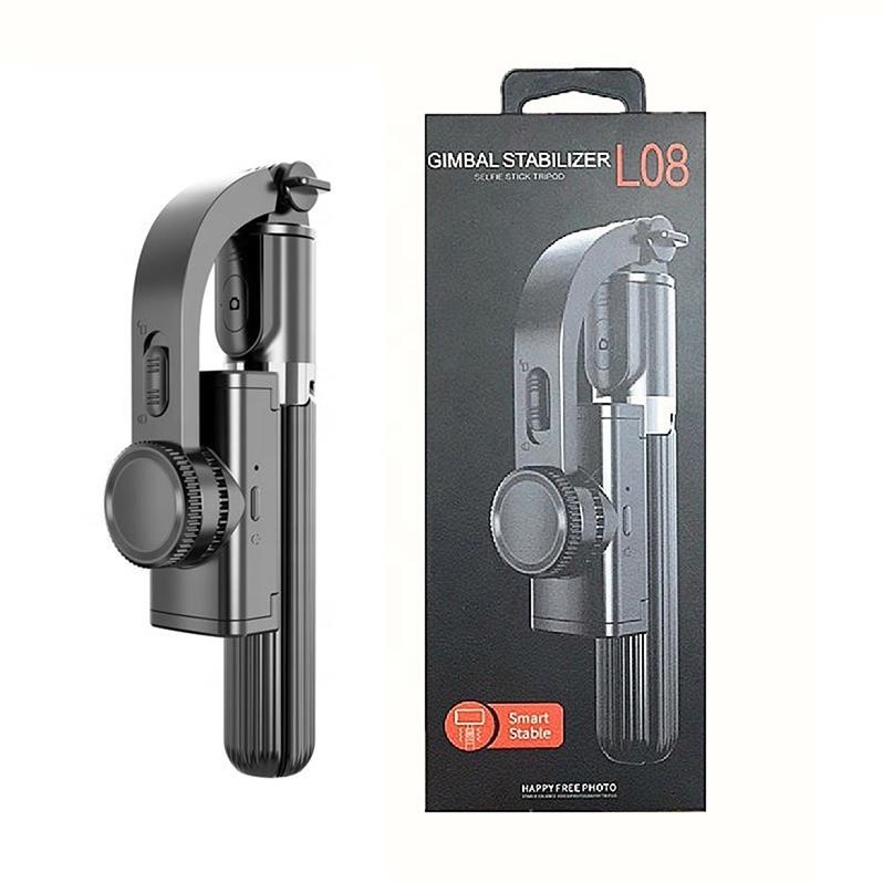 Gậy chống rung gimbal tripod điện thoại L08 kèm remote chụp hình bluethooth, quay video