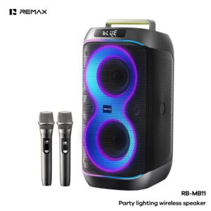 Loa karaoke bluetooth Remax RB-MB11. kèm 2 micro. (Hàng đặt trong ngày)