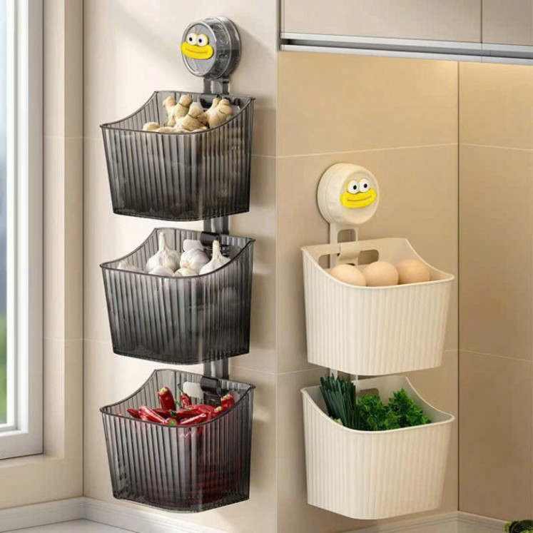 Kệ Để Đồ Đa Năng Cốc Hút Chân Không 3 Tầng - LINH KIỆN LÂM MUSIC