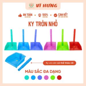 Ky rác tròn nhỏ cán ngắn 34.5cm VH 6278