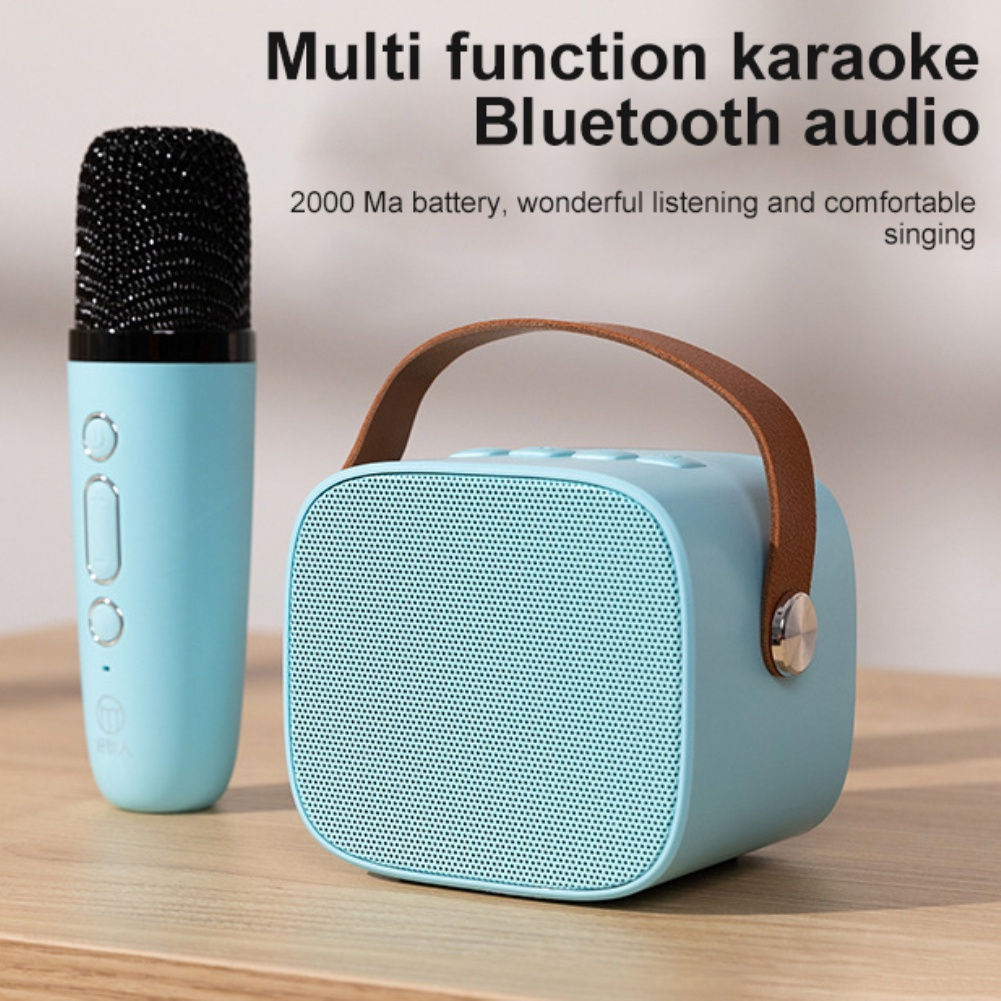Bộ Loa Bluetooth kèm Micro không dây Karaoke Mini K1 xanh - 345,000 | Sanhangre