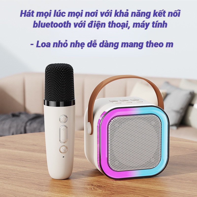 Loa Bluetooth Karaoke Mini K12 Siêu Hay, Kèm 2 Micro Mini, Chất Âm Hoàn Hảo, Mic Hút Âm, Nâng Tone, Chỉnh Vang | Shopee Việt Nam