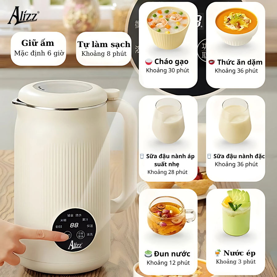 Máy làm sữa hạt ALIZZ AL-14209