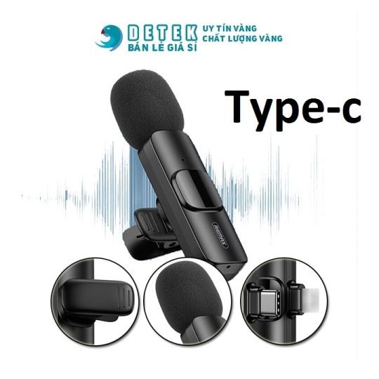 Micro Không dây mini REMAX K02 cổng TYPE-C chuyên thu âm,Youtuber,LiveStream,bán  hàng,dạy học | Lazada.vn