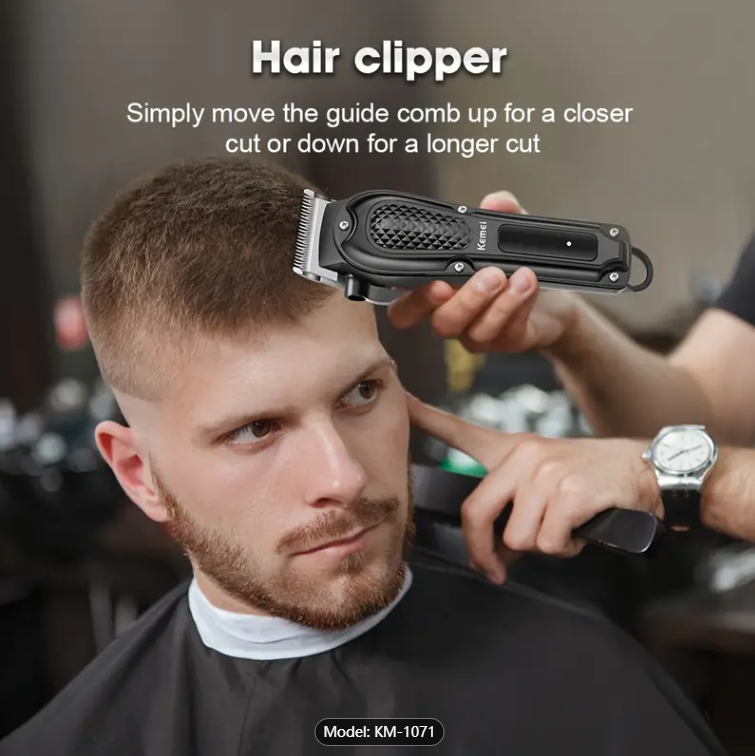 Tông đơ cắt tóc chuyên nghiệp Kemei KM-1071, máy cạo râu điện USB cho salon và sử dụng tại nhà | Shopee Việt Nam