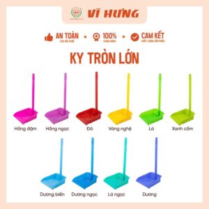 Ky rác tròn lớn cán dài 64.5cm VH 6277