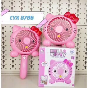 Quạt Sạc Để Bàn/ Cầm Tay 2in1 Hello Kitty CYX 8786