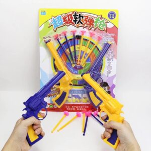 Bộ 2 Cây Súng Đồ Chơi Kèm 6 Mũi Tên Dính Tường Nhựa