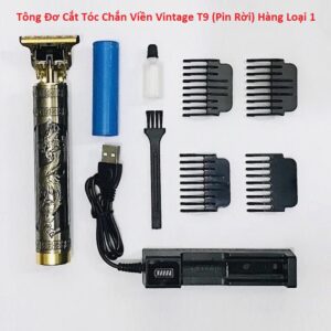 Tông Đơ Cắt Tóc Chắn Viền Vintage T9 (Pin Rời) Hàng Loại 1