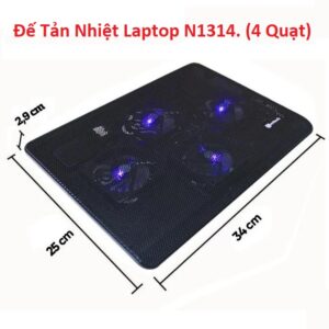 Đế Tản Nhiệt Laptop N1314. (4 Quạt). HTP