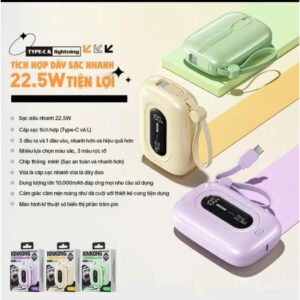 Pin dự phòng sạc nhanh 22.5W WEKOME WP-107 10.000mAh. (BP)