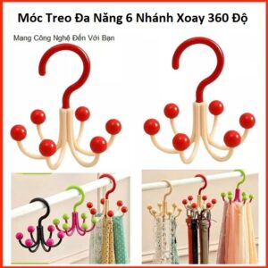 Móc Treo Đa Năng 6 Nhánh Bi Xoay 360 Độ