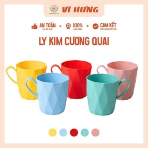 Ly Nhựa Uống Nước Kim Cương Có Quai Vĩ Hưng 3127