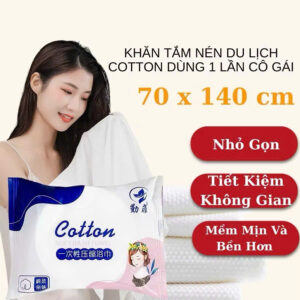 Khăn Tắm Nén Du Lịch Nhanh Khô 70x140cm Hình Cô Gái/ Lá Cây