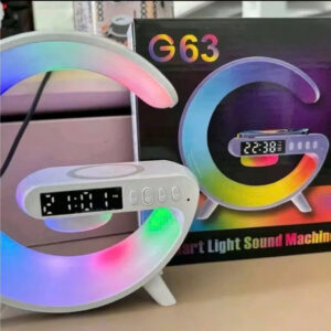 Loa Bluetooth Có Đồng Hồ G63 Sạc Không Dây Đèn Tạo Không Khí 3in1. SGPK