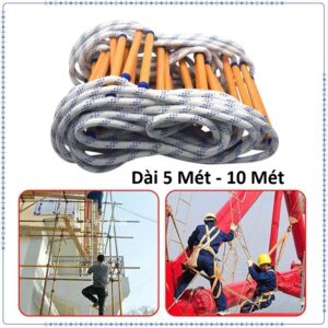 Thang dây thoát hiểm chống trượt, chống cháy dài 5M