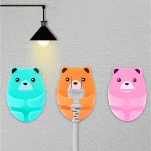 Combo 3 Giá đỡ ổ Cắm Phích Hình Gấu Dán Tường