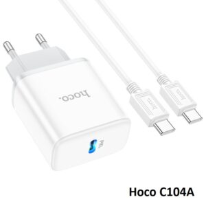 Bộ Sạc nhanh PD20W + QC3.0 Hoco C104A (2 Đầu Type-c)///3///k