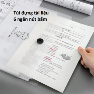 Túi đựng tài liệu 6 ngăn nút bấm. (Cô.ng)