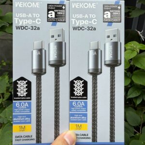 Cáp sạc nhanh 6.0A Wekome WDC-32a USB ra Type-c và Cáp Sạc Samsung S10 Zin Linh Kiện (Usb ra Type-c) - Cáp WDC-32a USB ra Type