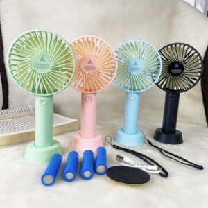 Quạt cầm tay 4W pin sạc 3v7 có đế