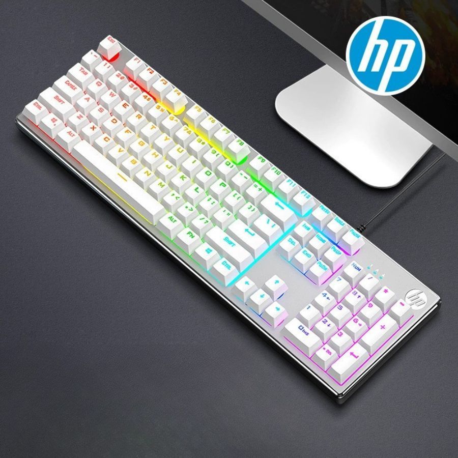 Bàn Phím Giả Cơ HP K500Y - Bàn Phím Có Dây Bảng Kim Loại Cho Văn Phòng,  Gaming Đẹp Mắt
