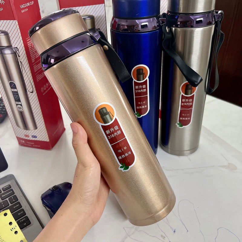 BÌNH NƯỚC ⚡️ BÌNH GIỮ NHIỆT INOX CAO CẤP VACUUM 1000ml | Shopee Việt Nam