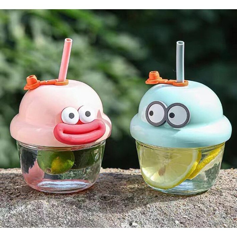 Bình Nước Thuỷ Tinh Siêu Cute BÉ Cool Ngầu Dễ Thương 210ml | Shopee Việt Nam