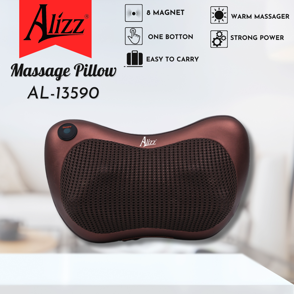 Gối Massage Hồng Ngoại Massage Cổ Vai Gáy ALIZZ