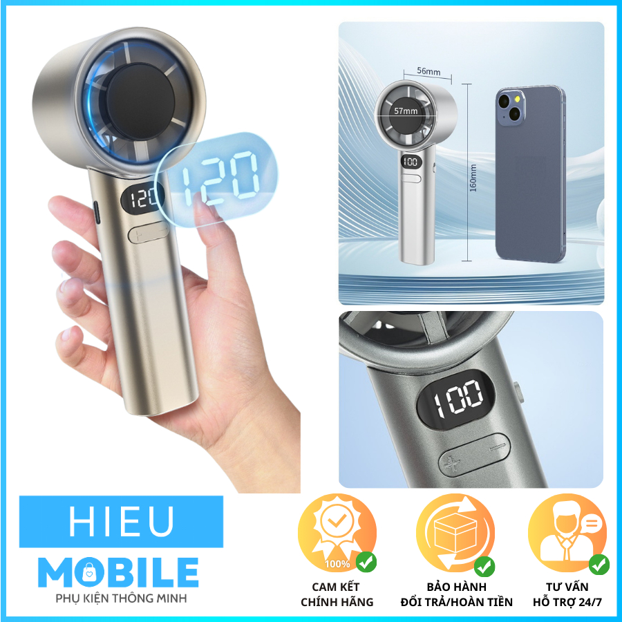 Quạt Cầm Tay Mini Dùng Pin Sạc M11 , Điều Chỉnh Tốc Độ 120, Có Màn Hình LED Báo Pin | Shopee Việt Nam