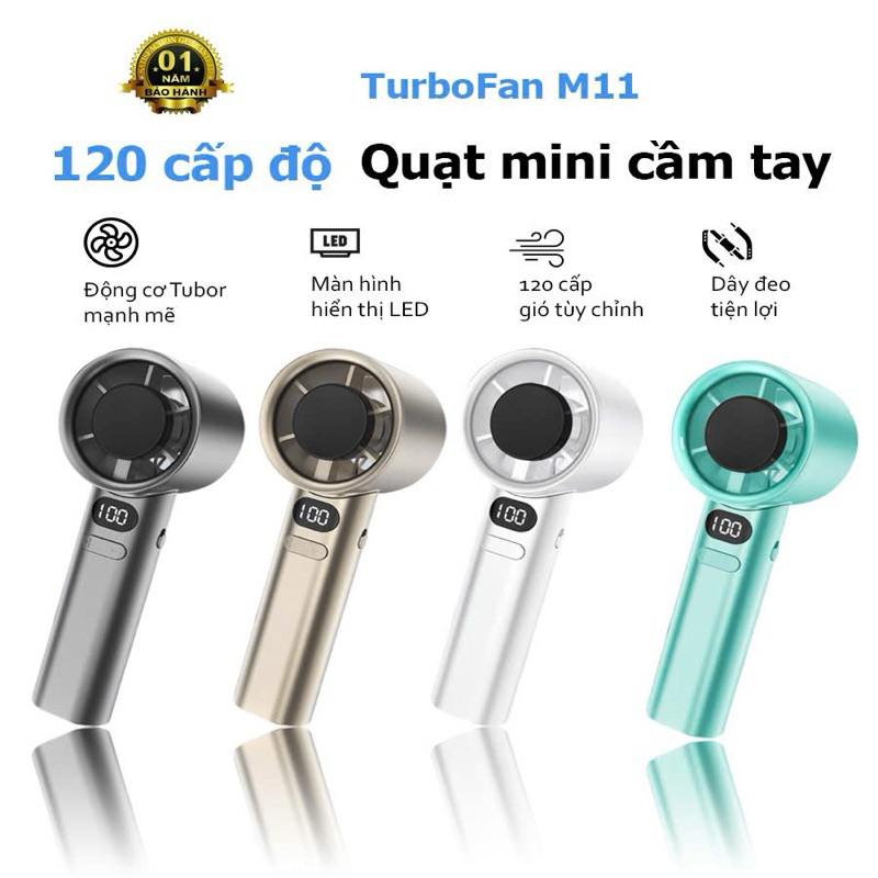 Quạt Cầm Tay Mini M11 Làm Mát Nhanh Với 120 Mức Gió, Sạc Nhanh, Màn Hình LCD Hiển Thị Tốc Độ Gió | Shopee Việt Nam