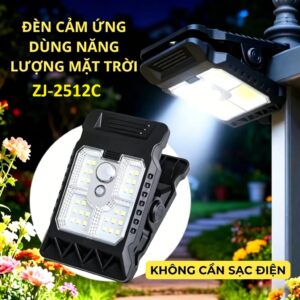 Đèn LED Kẹp Năng Lượng Mặt Trời Cảm Biến Chuyển Động ZJ-2512C