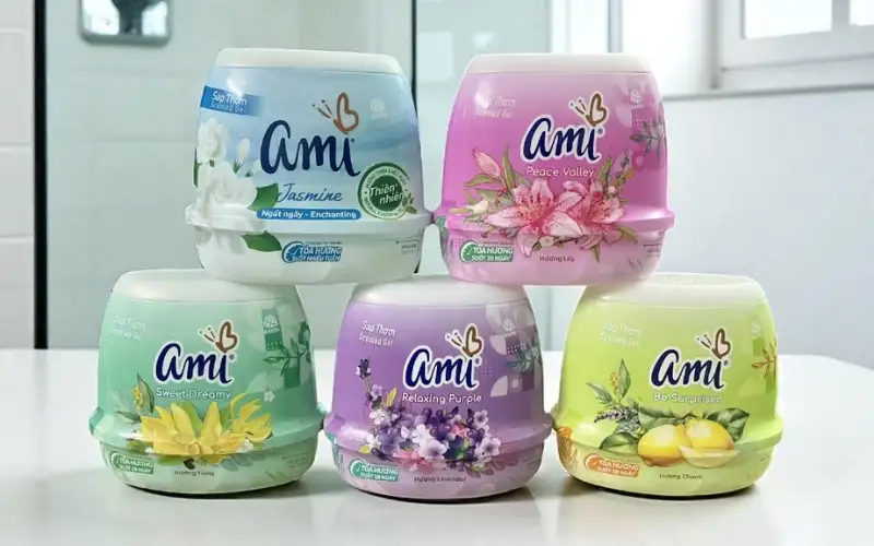 Sáp thơm phòng Ami 200g tinh dầu tự nhiên, khử mùi ẩm mốc