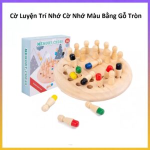 Cờ Luyện Trí Nhớ Cờ Nhớ Màu Bằng Gỗ Tròn