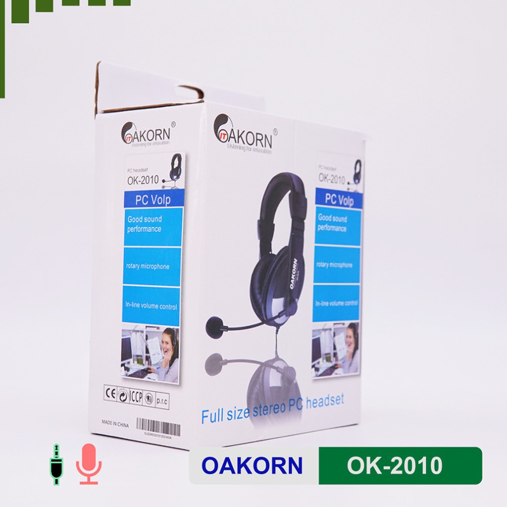 Tai Nghe Headphone Oakorn Ok-2010 Có Mic Full Box Dây Dài 2M |  Giasibienhoa.com