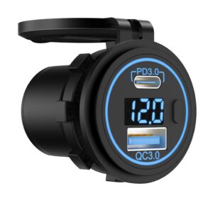 Tẩu sạc nhanh 36W xe máy/ ô tô 305 (1 USB + 1 Type-c)