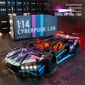 Mô hình siêu xe Ô tô Lambo Cyberpunk lắp ráp tỉ lệ 1:14