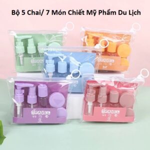 Bộ 5 Chai/ 7 Món Chiết Mỹ Phẩm Du Lịch