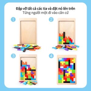 Đồ Chơi Bảng Ghép Gỗ Tetris (Hình Chữ Nhật)