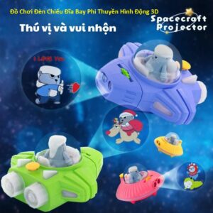 Đồ Chơi Đèn Chiếu Đĩa Bay Phi Thuyền Hình Động 3D