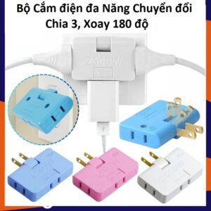 Bộ Cắm điện đa Năng Chuyển đổi Chia 3, Xoay 180 độ...HDDT