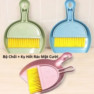 Bộ Chổi + Ky Hốt Rác Mặt Cười