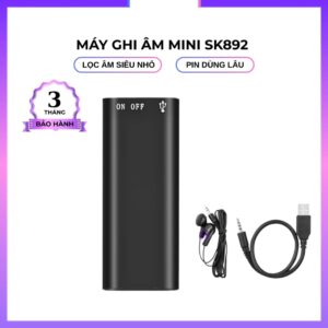 Máy ghi âm 8G nghe nhạc mp3 lọc âm mini sk892