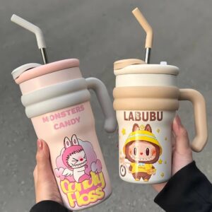 Ly giữ nhiệt Labubu có quai cầm 500ml