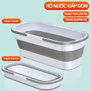 (Xô/Thau) Đựng Nước Lau Nhà, Giặt Đồ Gấp Gọn 12L-15L